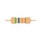 Resistor vector icon. simple flat vector illustration