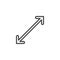 Resize arrow line icon