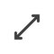 Resize arrow vector icon