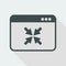 Resize button - Vector flat icon