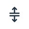 resize icon vector from arrows concept. Thin line illustration of resize editable stroke. resize linear sign for use on web and