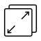 Resize  reception vector thin line icon