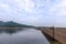 A resoervoir with the mountain background at Dam Khun Dan Pra Kan Cho, Nakhonnayok, Thailand