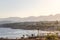 Resort hotels against the backdrop of the mountains during sunset, Sharm El Sheikh, Egypt