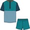 RESORT AND LOUNGE WEAR TEE AND SHORTS SET FOR MEN AND BOYS