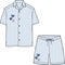 RESORT AND LOUNGE WEAR TEE AND SHORTS SET FOR MEN AND BOYS