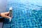 Resort Private pool has weekly check maintenance test, Salt Mete