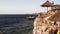 Resort Red Sea Coast. Daytime panoramic view of the Sharm El Sheikh beach and the Red Sea