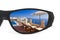 Resort reflection in sunglasses