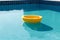 resort ring sunlight water circle yellow rescue vacation float pool. Generative AI.