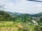 Resort scenic spot, landscape painting, green water, green mountain, golden hill, silver mountain