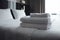 resort towel home luxury fresh white service bed room hotel. Generative AI.