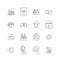 Resource allocation line icons collection. Optimization, Distribution, Assignment, Allocation, Planning, Efficiency