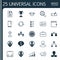 Resources Icons Set. Collection Of Wallet, Team Structure, Female Pin And Other Elements. Also Includes Symbols Such As