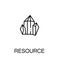 Resourse flat icon.