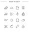 Resourse flat icon set.