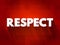 Respect text quote, concept background