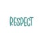 Respect vector lettering
