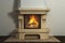 Respectable fireplace in classical interior