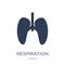 Respiration icon. Trendy flat vector Respiration icon on white b