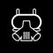 Respirator, Gas mask, Fireman protection line icon. vector illustration isolated on black. outline style design