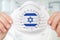 Respirator mask with flag of Israel - Coronavirus COVID-19 conce