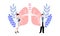 Respiratory medicine pulmonology healthcare concept illustration