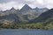 Respomuso reservoir formerly a natural mountain lake, or ibÃ³n, AragÃ³n, Pyrenees range