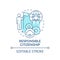Responsible citizenship turquoise concept icon