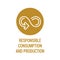 Responsible consumption and production color icon. Corporate social responsibility. Sustainable Development Goals. SDG color sign