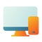 Responsive adaptive mobile desktop single isolated icon with smooth style