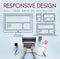 Responsive Design Layout Webpage Template Concept