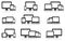 Responsive digital devices icons set
