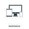 Responsive icon. Line style icon design. UI. Illustration of responsive icon. Pictogram isolated on white. Ready to use