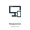 Responsive vector icon on white background. Flat vector responsive icon symbol sign from modern programming collection for mobile