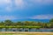 Rest benches on the banks of the Rhine