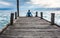 Rest from busy day on the dock - Ohrid lake detail landscape view