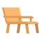 Rest chaise lounge icon cartoon vector. Beach chair