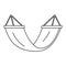 Rest hammock icon, outline style