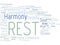 Rest harmony better world wordcloud