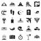 Rest on the ocean icons set, simple style
