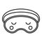 Rest sleeping mask icon, outline style