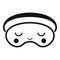 Rest sleeping mask icon, simple style