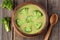 Restaraunt cream of broccoli green soup recipe in