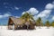 Restauran Bar and Grill Log Cabin Playa Sirena Sandy Beach Cayo Largo Island Cuban Coast Caribbean Sea