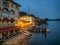 Restaurant on the bank in Orta, Italian Lake District