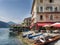 Restaurant on the bank in Orta, Italian Lake District