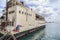 Restaurant boat in port of Cartagena,Spain.