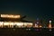 Restaurant building at night with batumi waterfront view. Popular fish eats in popular summer resorts in Georgia. Batumi