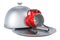 Restaurant cloche with blower heater, 3D rendering